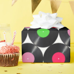 Retro Record Vinyl Cadeauverpakkings Papier