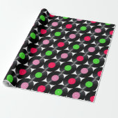Retro Record Vinyl Cadeauverpakkings Papier (Uitgerold)