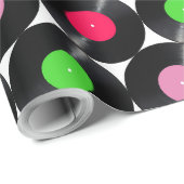 Retro Record Vinyl Cadeauverpakkings Papier (Rol Hoek)