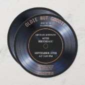 Retro  Record Vinyl Platenspeler Kaart (Voorkant / Achterkant)