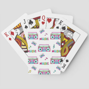 Retro Recorder Tape Naadloos Pokerkaarten