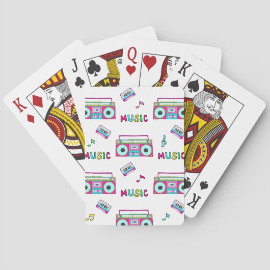 Retro Recorder Tape Naadloos Pokerkaarten (Achterkant)