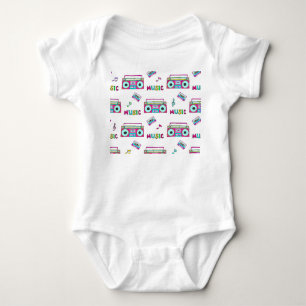 Retro Recorder Tape Naadloos Romper