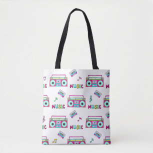 Retro Recorder Tape Naadloos Tote Bag