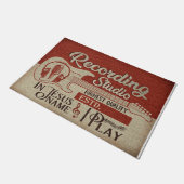 Retro Recording Studio Decor Deurmat (Schuin)