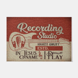 Retro Recording Studio Decor Deurmat
