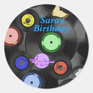 Retro Records  Klassieke ronde stickers