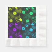 Retro Records Neon Colorful Collage Servetten (Voorkant)