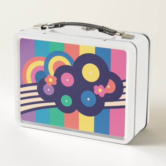 Retro Records Rainbow Lunchbox (Achterkant)