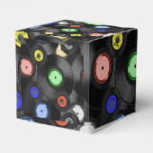 Retro Records Square Favor Box Bedankdoosjes (Achterkant)