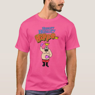 Retro Recreatie Hongerig Hippo T-shirt