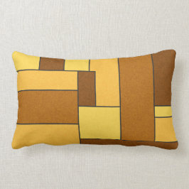 RETRO RECTANGLES BROWN YELLOW SINAASAPPELS PATTERN KUSSEN