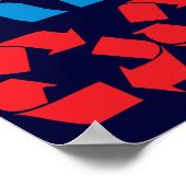 Retro Recyclen afdrukken Poster (Hoek)