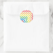 retro recyclen ronde sticker (Tas)