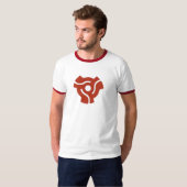 Retro Red 45 spindle T-Shirt (Voorkant volledig)
