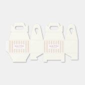 Retro Red And Cream Heart Stripes Bakery Bedankdoosjes (Uitgevouwen)