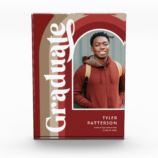 Retro Red Arch Foto 2025 Afstuderen (Voorkant)