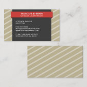 Retro Red Banner Visitekaartje (Voorkant / Achterkant)