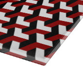 Retro Red Black Barcelona Geometric Block Patroon Snijplank (Hoek)