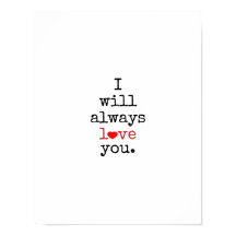 Retro Red/Black Ik zal altijd van je houden om kun