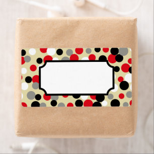 Retro Red Black Kitchen Gift Label Labels