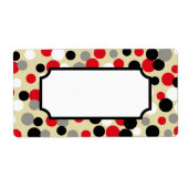 Retro Red Black Kitchen Gift Label Labels (Voorkant)