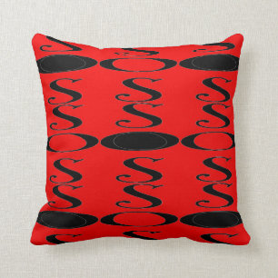 Retro Red Black kussen