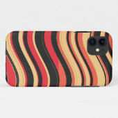 Retro Red Black roze avy Stripes Patroon Case-Mate iPhone Case (Achterkant (horizontaal))