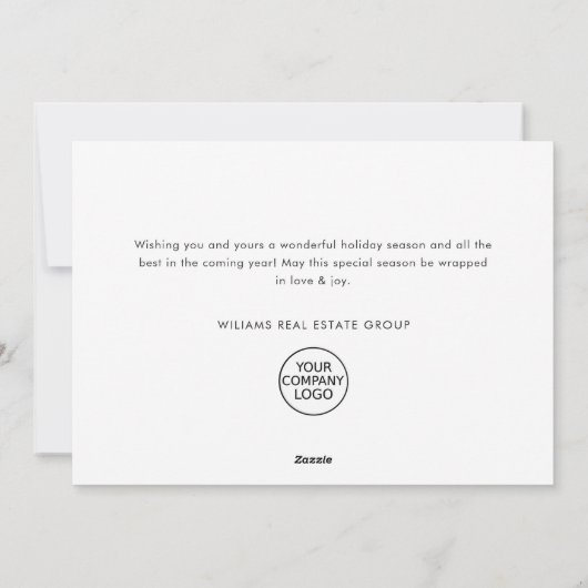 Retro Red Boerderij Barn Christmas Corporate Feestdagenkaart (Achterkant)