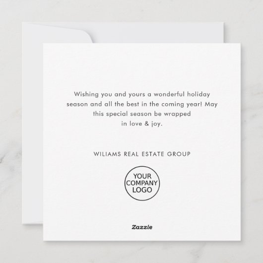 Retro Red Boerderij Barn Christmas Corporate Feestdagenkaart (Achterkant)