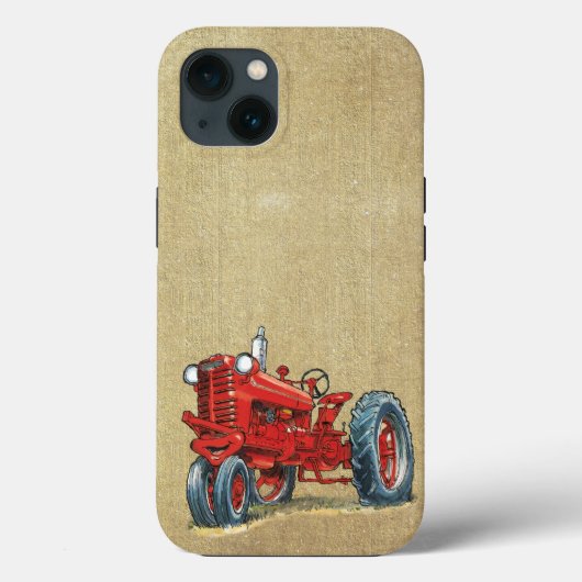 Retro Red Boerderij Tractor Case-Mate iPhone Case (Achterkant)