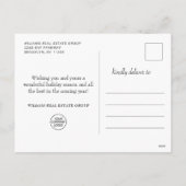 Retro Red Boerderij Truck kerst Corporate Greep Feestdagenkaart (Achterkant)