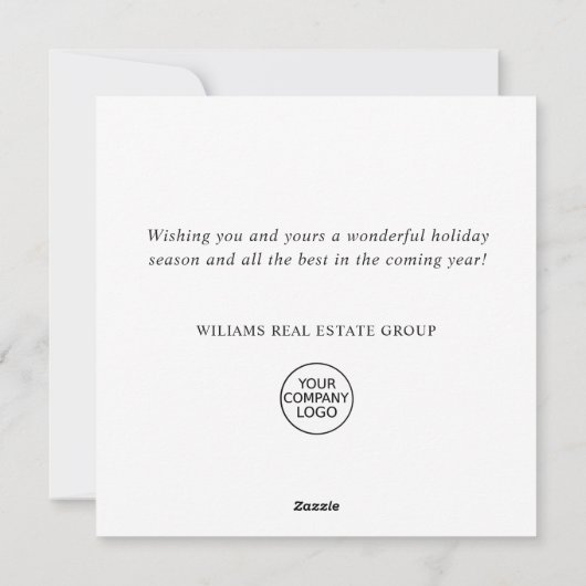 Retro Red Boerderij Truck kerst Corporate Greep Feestdagenkaart (Achterkant)