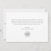 Retro Red Boerderij Truck kerst Corporate Holiday Bedankkaart (Achterkant)