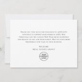 Retro Red Boerderij Truck kerst Corporate Holiday Bedankkaart (Achterkant)