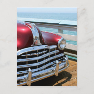 Retro Red Car Briefkaart