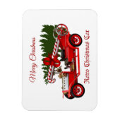 Retro Red Car-kerstboom Magneet (Verticaal)
