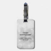 Retro Red Car met kerstboom Bagagelabel (Achterkant verticaal)