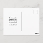 Retro Red Car met kerstboom Dank u Briefkaart (Achterkant)