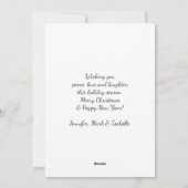 Retro Red Car met kerstboom Feestdagenkaart (Achterkant)