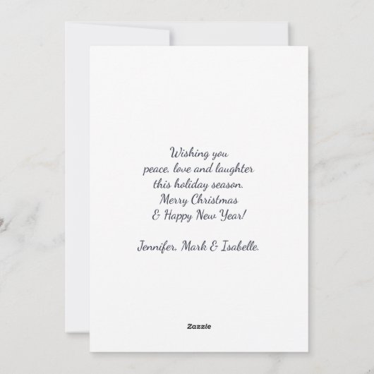 Retro Red Car met kerstboom Feestdagenkaart (Achterkant)