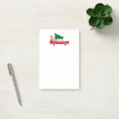 Retro Red Car met kerstboom Post-it® Notes (Kantoor)