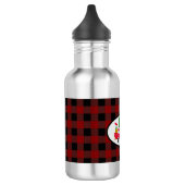 Retro Red Car met kerstboom Waterfles (Links)