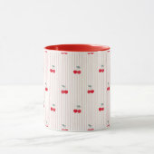 Retro Red Cherry Pattern Sweetheart Glaze Mok (Midden)