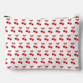 Retro Red Cherry Pattern Wit Gepersonaliseerd Etui (Achterkant)
