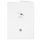 Retro Red Cherry Squares Blank Kaart (Achterkant)