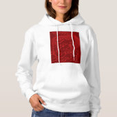 Retro Red Circuit Board Tech Pattern Hoodie (Voorkant)