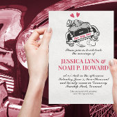 Retro Red Classic 50s Cabriolet Kaart