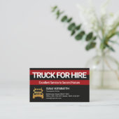 Retro Red Column Transport Visitekaartje (Staand voorkant)