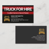 Retro Red Column Transport Visitekaartje (Voorkant / Achterkant)